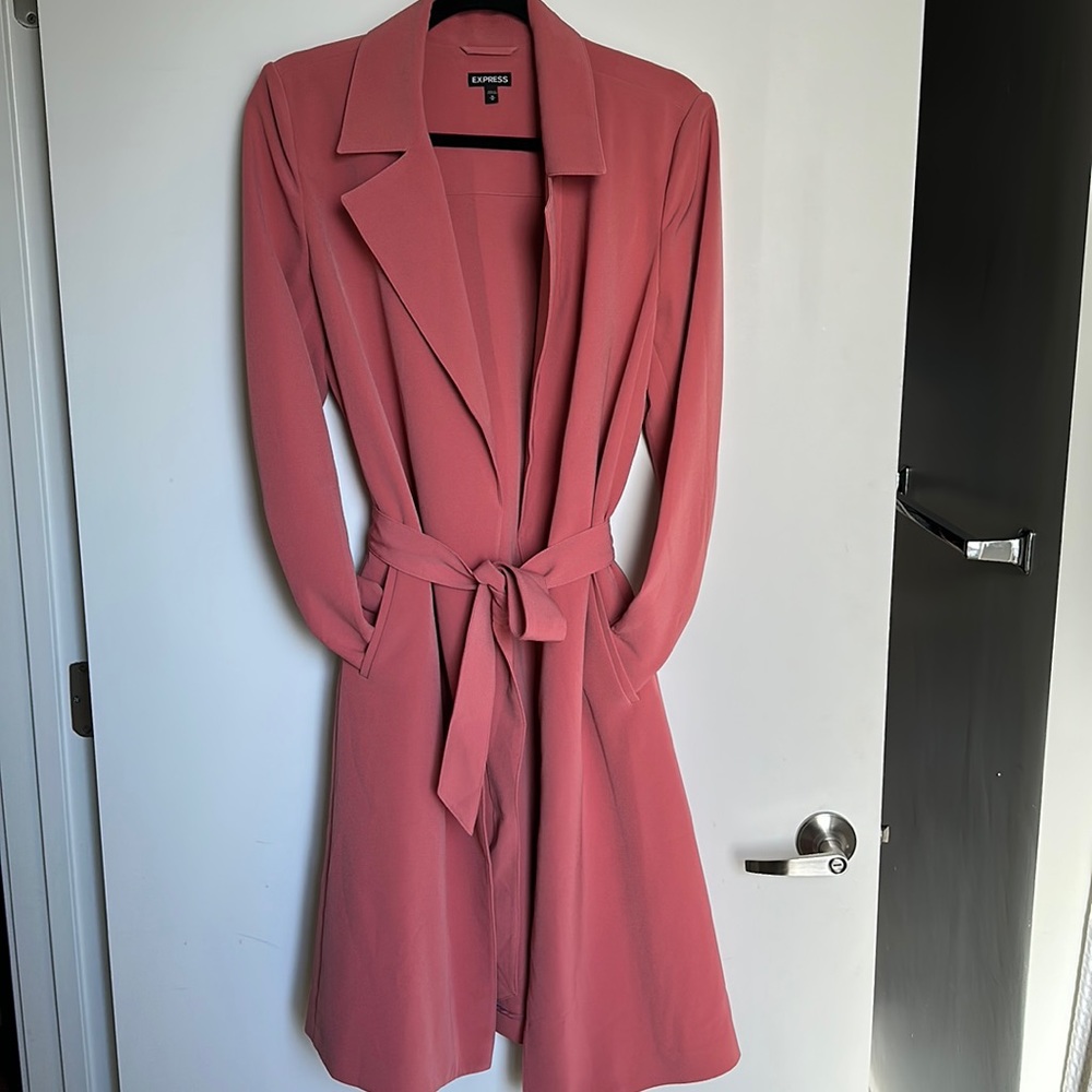 Express Pink Trench Coat